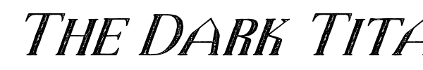 The Dark Titan font preview